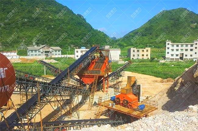 貴州某碎石制砂生產(chǎn)線現(xiàn)場(chǎng)