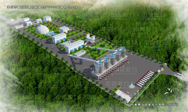 年產(chǎn)1000萬(wàn)噸骨料生產(chǎn)線效果圖