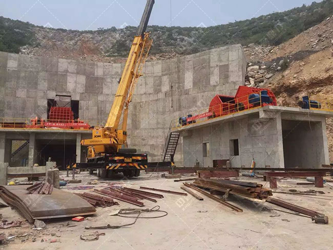 碎石生產(chǎn)線設(shè)備起吊