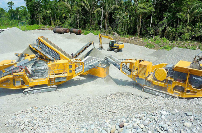 移動打石頭機作業(yè)環(huán)境